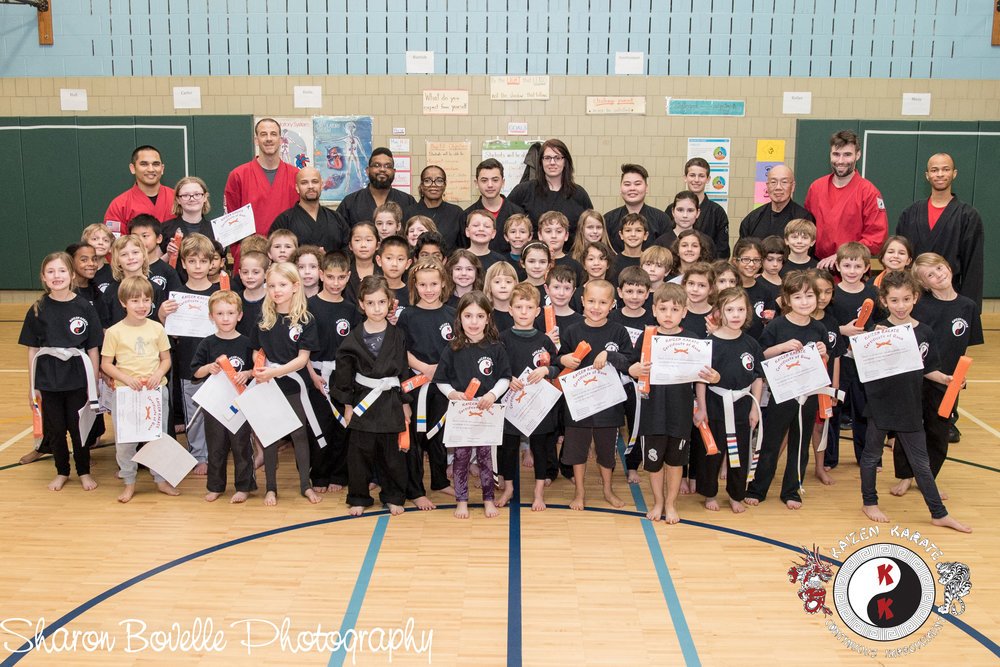 Kaizen Karate Belt Exam - Students testing for their next rank